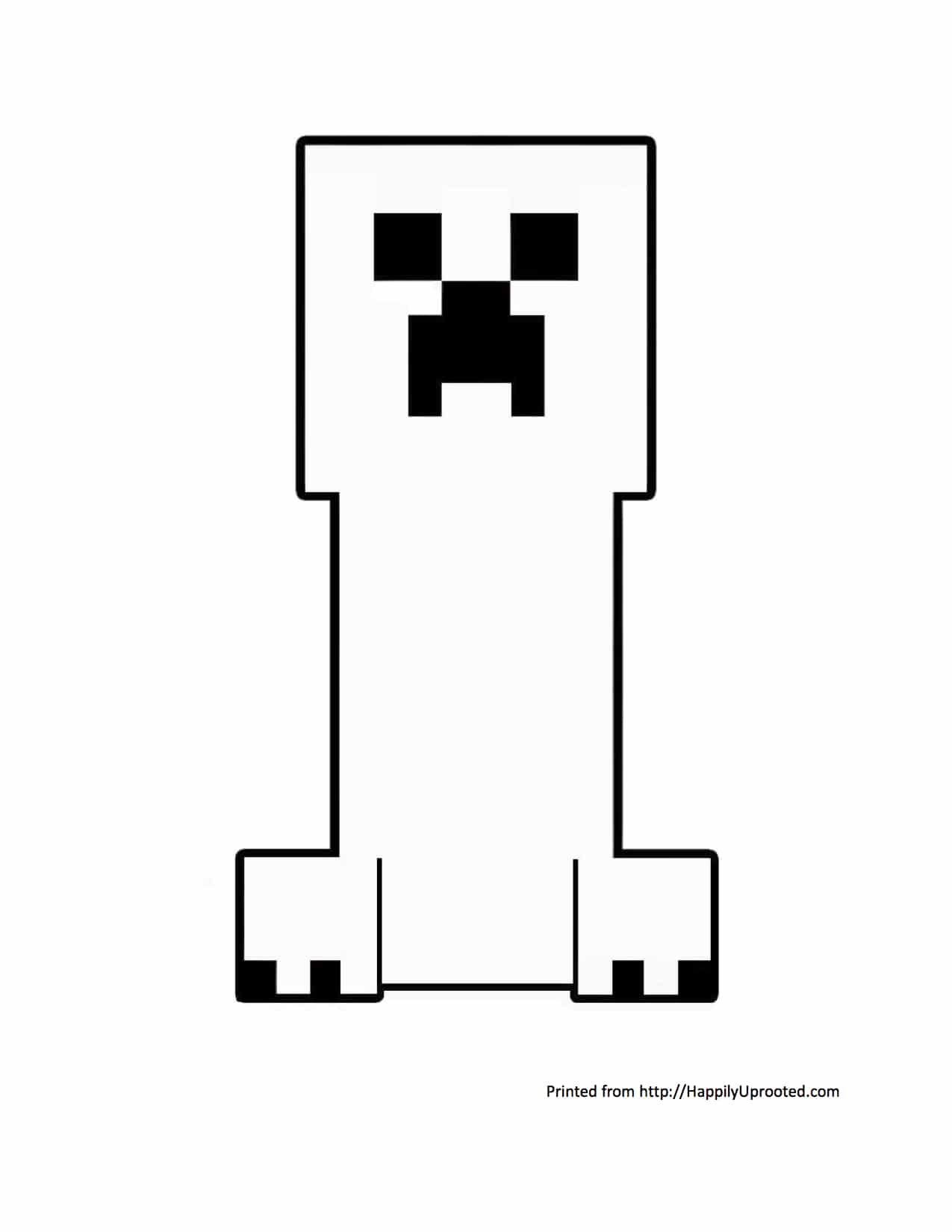 Minecraft Creeper Coloring Page